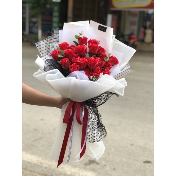 Bó hoa hồng sáp vĩnh cửu 27 bông Nt19721