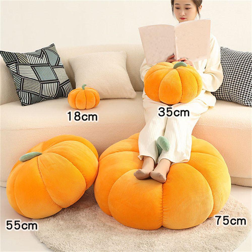 Gối Bông Mềm Mại Hình Bí Ngô Trang Trí Phòng Ngủ Cho Bé