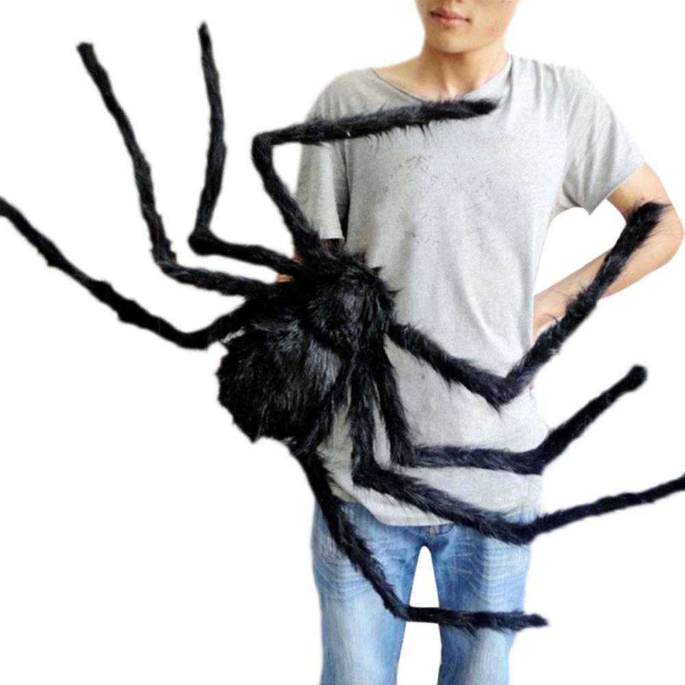 Nhện Giả Màu Đen 30 / 75 / 125cm Trang Trí Halloween