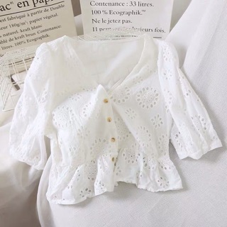 [ORDER] áo ren tay lỡ [ảnh thật ở cuối]