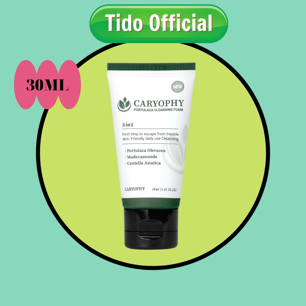 Sữa rửa mặt cho da dầu ngăn ngừa mụn đầu đen mụn ẩn dùng cho bà bầu chính hãng Caryophy 30ml