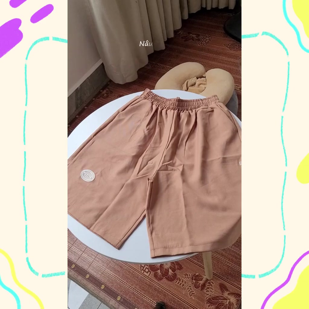 Quần short nữ mẫu mới hè thu mặc cực mát mẻ  sooc ngố cạp thun co giãn logo chữ hàng đẹp m229 | BigBuy360 - bigbuy360.vn