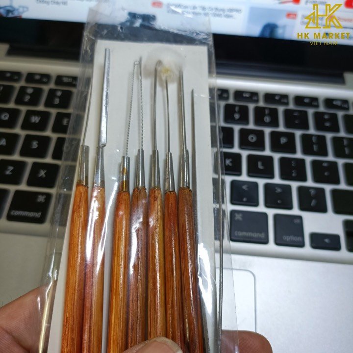 Bộ lấy ráy tai gỗ 8 món chuyên dụng cao cấp