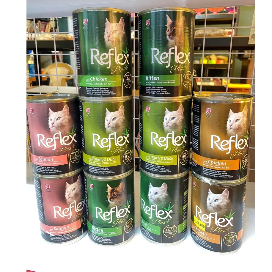 PATE lon 400gram hiệu REFLEX cho MÈO mua 5 tặng 3 súp