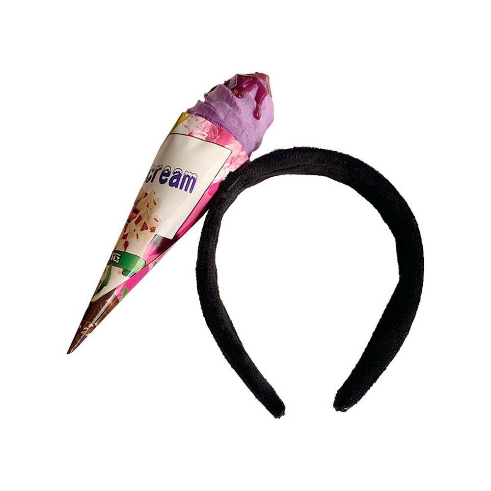 MXGOODS Băng đô cài tóc rửa mặt Hình Cây Kem Dễ Thương Cho Nữ