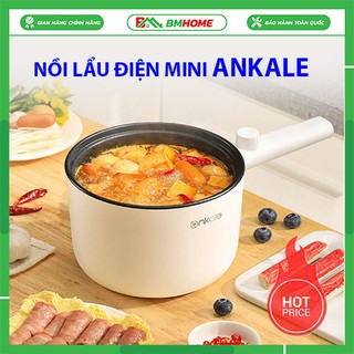 [FREESHIP] Nồi lẩu điện mini đa năng Ankale, nồi điện chống dính, nấu mì chiên trứng, xào rau, dung tích 1,5l