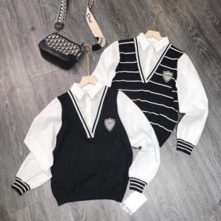 Áo gille phối sơ mi