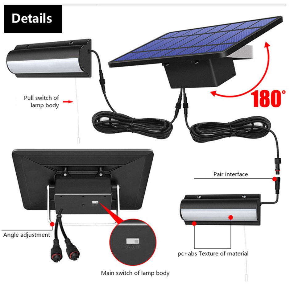 Đèn mặt dây chuyền mặt trời LED trong nhà ngoài trời Đèn năng lượng mặt trời ngoài trời