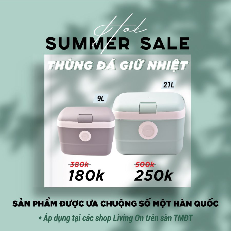 Siêu hot mùa hè - Thùng đá giữ lạnh giải nhiệt mùa hè dung tích 9L-21L