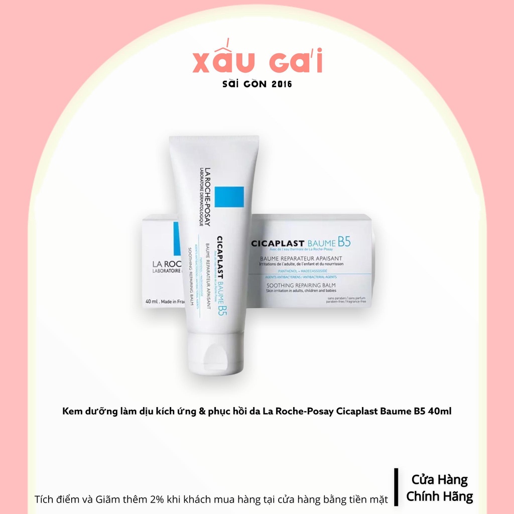 Kem Dưỡng Làm Dịu Mát, Phục Hồi Da La Roche-Posay Cicaplast B5 40ml