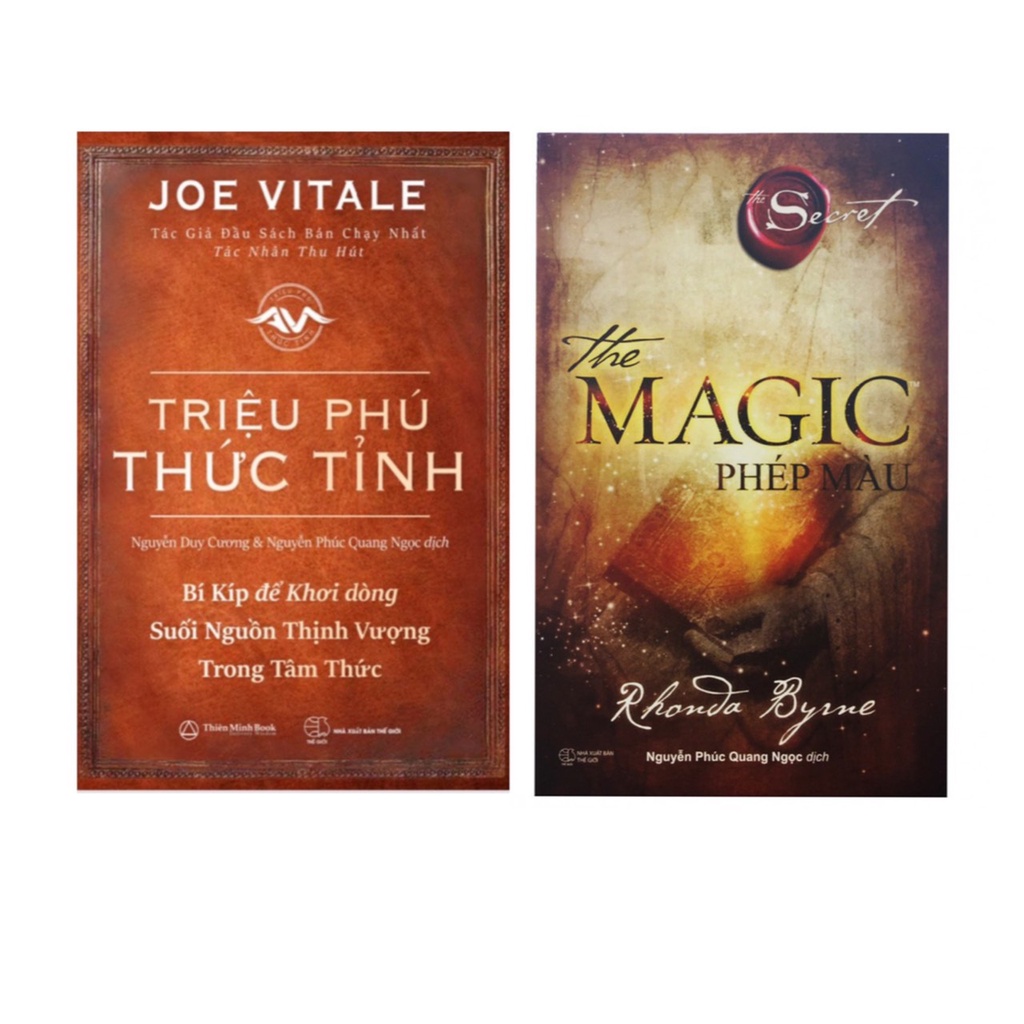 Sách - Combo The Magic Phép màu + Triệu phú thức tỉnh ( bìa cứng ) - Tặng kèm bookmark