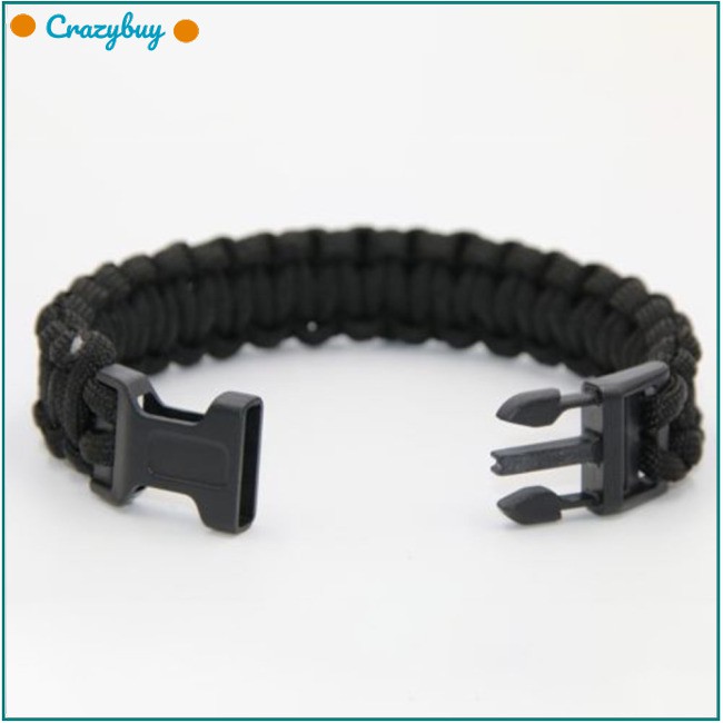 Vòng đeo tay sinh tồn paracord dây dù bện có khóa cài nhựa thời trang