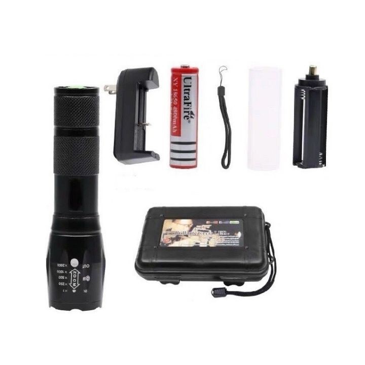 Đèn pin siêu sáng cầm tay mini chống nước kèm sạc siêu tiện dụng - XMLT6 Có Hộp - T2K Max