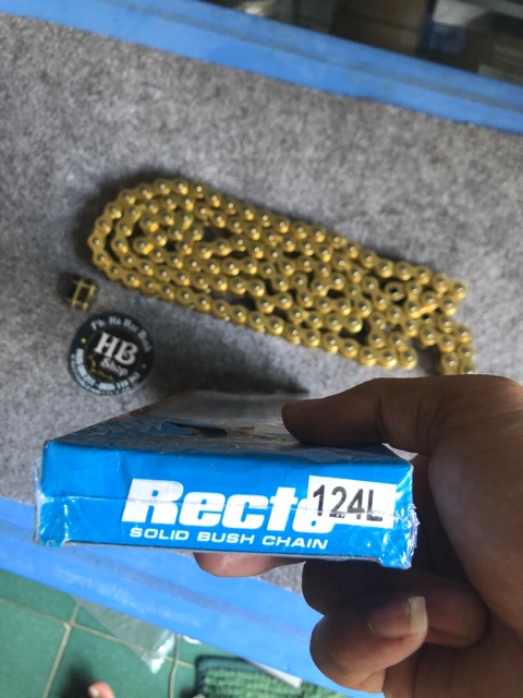 Sên RECTO 9ly VÀNG VÀ ĐEN 124L VÀ 132L GẮN nhiều dòng xe