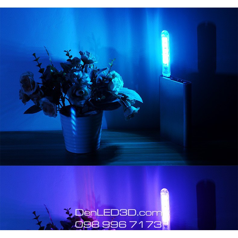 Thanh Đèn LED 5 Bóng RGB 7 Màu Nhiều Chế Độ Chớp