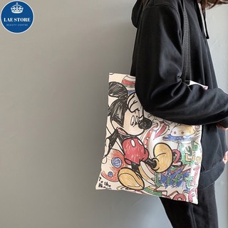 Túi vải tote in hoạ tiết mickey xinh xắn