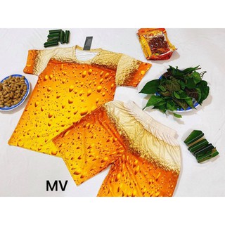 bộ đồ mặc nhà nam in bia