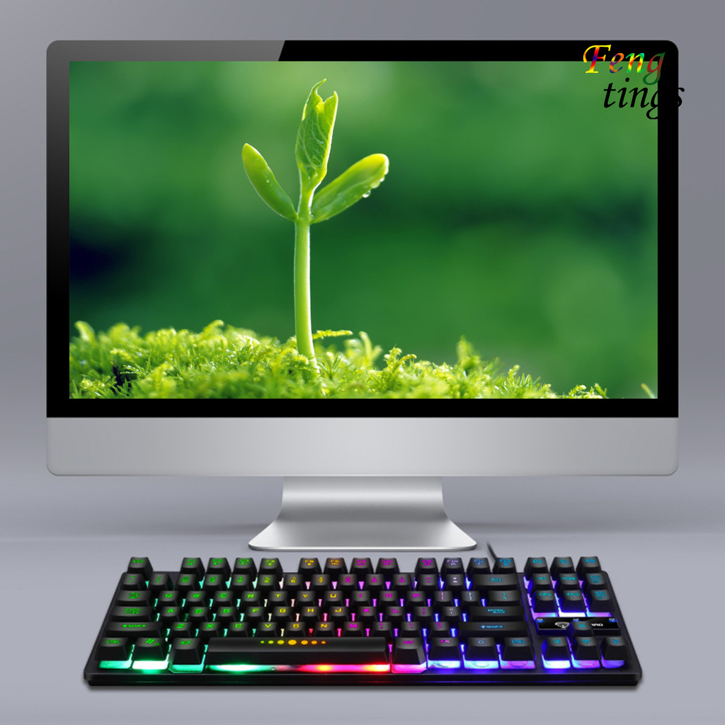 Bàn phím cơ chơi game GK-10 87 phím có đèn nền nhiều màu sắc cho laptop/ máy tính để bàn