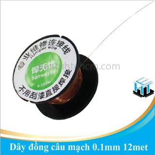 Dây đồng câu mạch 0.1mm 12 mét