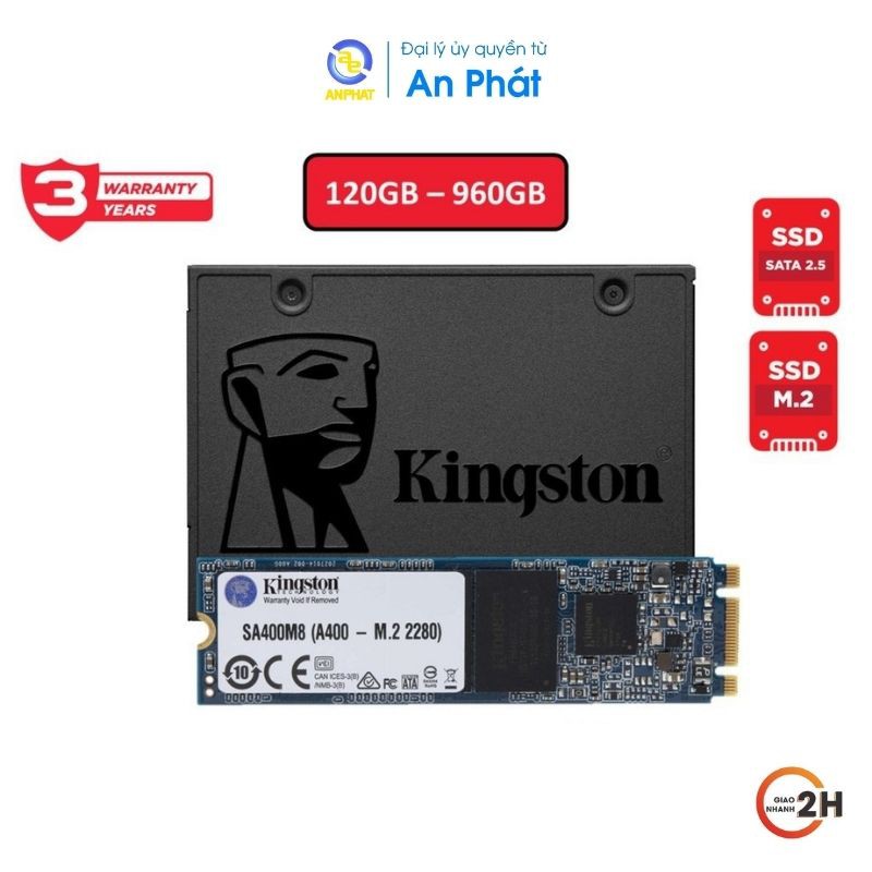 Ổ cứng SSD Kingston A400 240Gb 2.5&quot; SATA 3.0 6Gb/giây (SA400S37/240G) - Hàng chính hãng