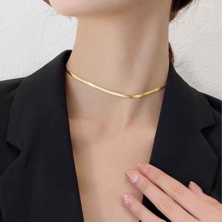 DÂY CHUYỀN TITAN MÌ DẸP PHONG CÁCH CHOKER TN290 SIÊU ĐẸP BỀN MÀU