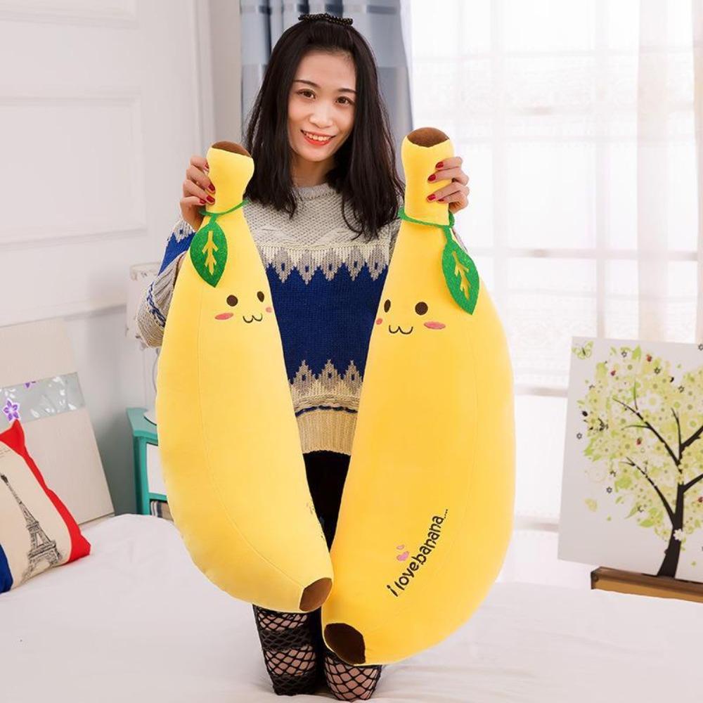 Trái Chuối Nhồi Bông Mềm Mại Trang Trí Dễ Thương