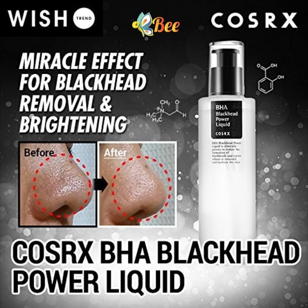 Dung dịch Tẩy Da Chết COSRX BHA Blackhead Power Liquid Hóa Học loại bỏ Mụn Đầu Đen, Mụn Ẩn, Lỗ Chân Lông To 100ml