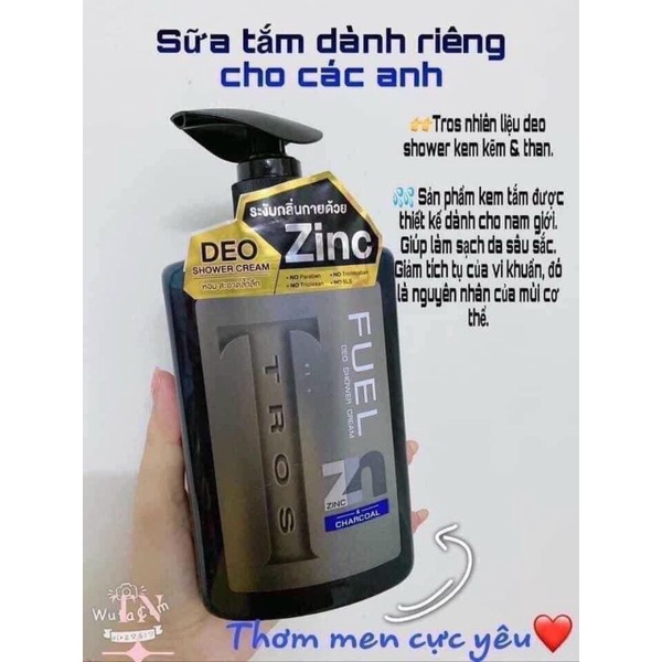 Sữa tắm nước hoa dành cho nam TROS Shower Gel Thái Lan 450mL