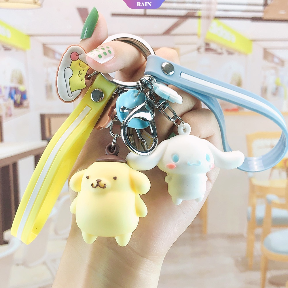 SANRIO Móc Chìa Khóa/ Balo/ Balo Đi Học Gắn Búp Bê Kuromi Dễ Thương Làm Quà Tặng Cho Nữ