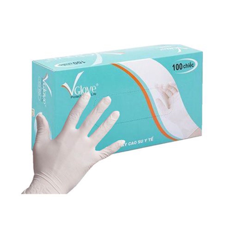 Găng Tay Cao Su Y Tế VGLOVE Có Bột - Hộp 100 chiếc