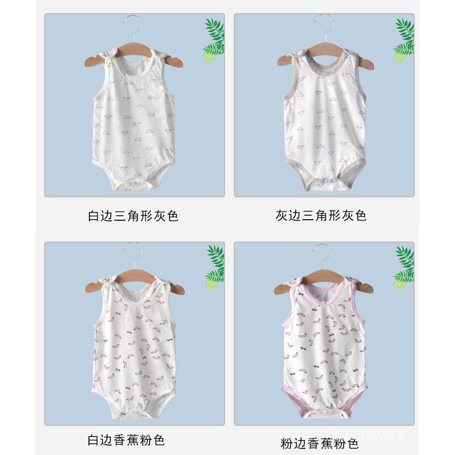 Có Tay Cho Bé Bodysuit Bé Nam Và Nữ Mùa Hè Áo Tam Giác Quần Áo Trẻ Sơ Sinh, Quần Áo Rắm Leo Núi