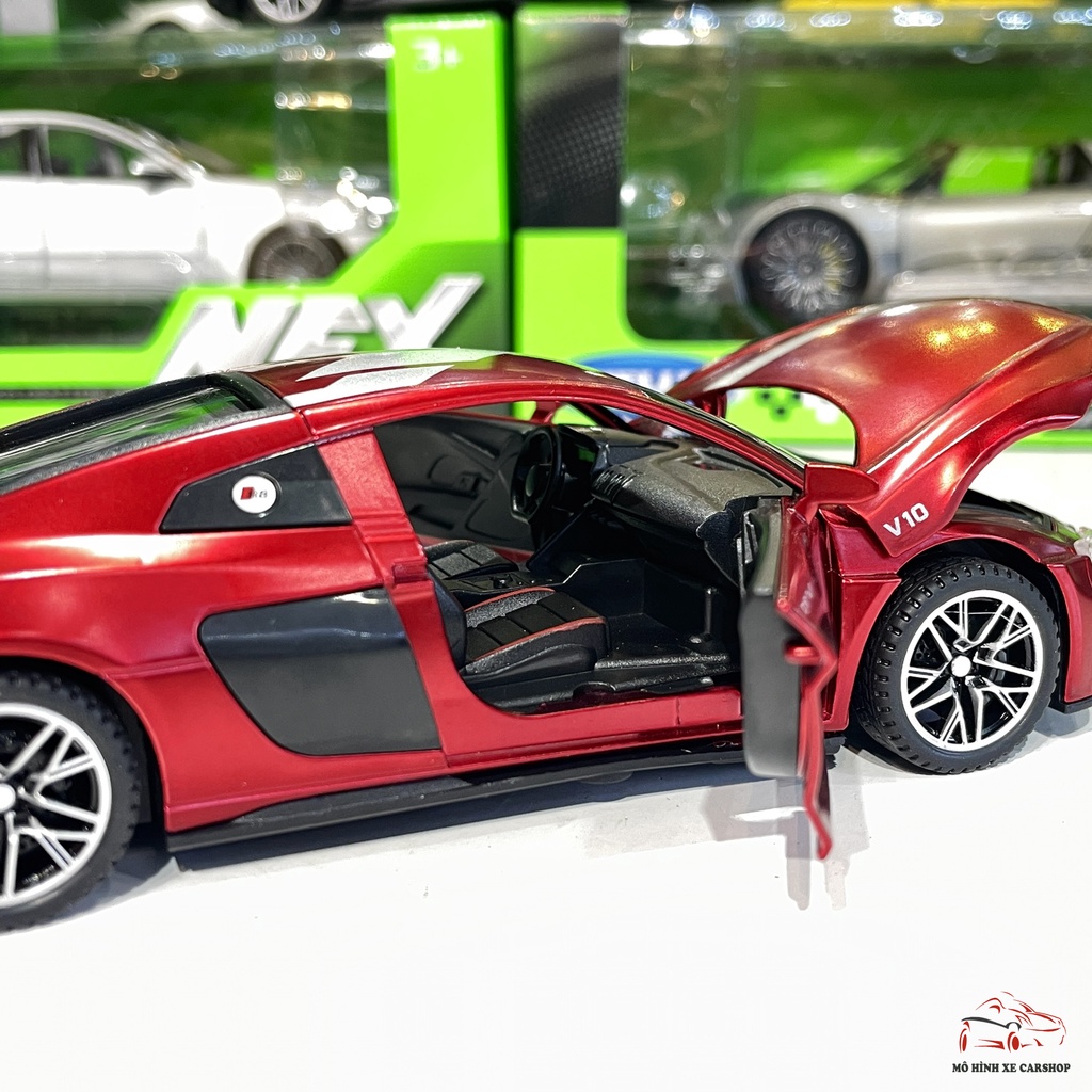 Mô hình xe ô tô Audi R8 V10 Plus tỉ lệ 1:32 hãng Alloy 4 màu