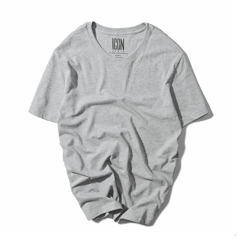 Áo Thun Nam Cổ Tròn ICON DENIM 5 Màu Trơn Basic Phom Suông Unisex - Dòng Vải Mới Cotton Lụa Co Giãn 4 Chiều | BigBuy360 - bigbuy360.vn