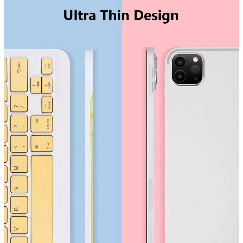 .Bàn Phím Không Dây Nhiều Màu Sắc Di Động Có Thể Sạc Lại Cho Xiaomi Samsung Huawei Tablet