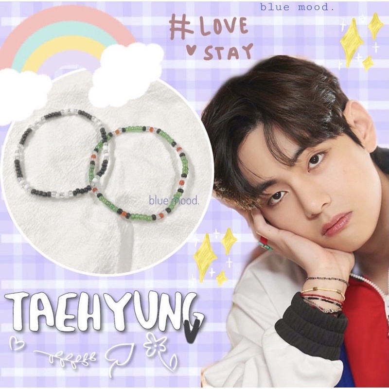Vòng tay handmade hạt cườm Inspired V BTS