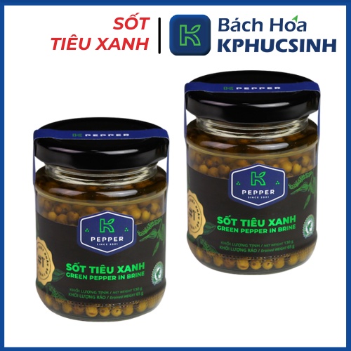 Combo 2 hũ sốt tiêu xanh K Pepper 180g KPHUCSINH - Hàng Chính Hãng