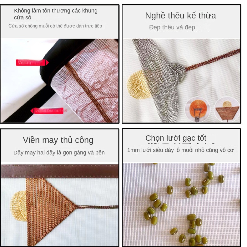Cửa sổ màn hình chống muỗi có dây kéo