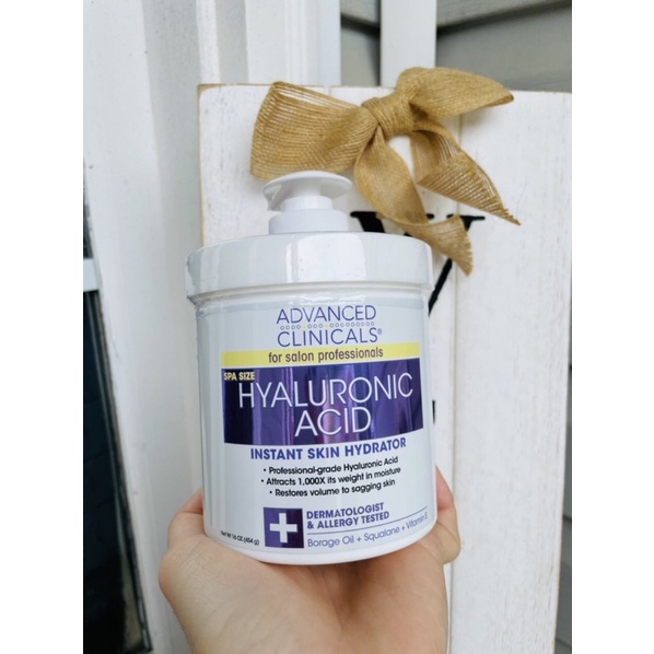 Kem dưỡng da Advanced Clinicals Hyaluronic Acid 454g