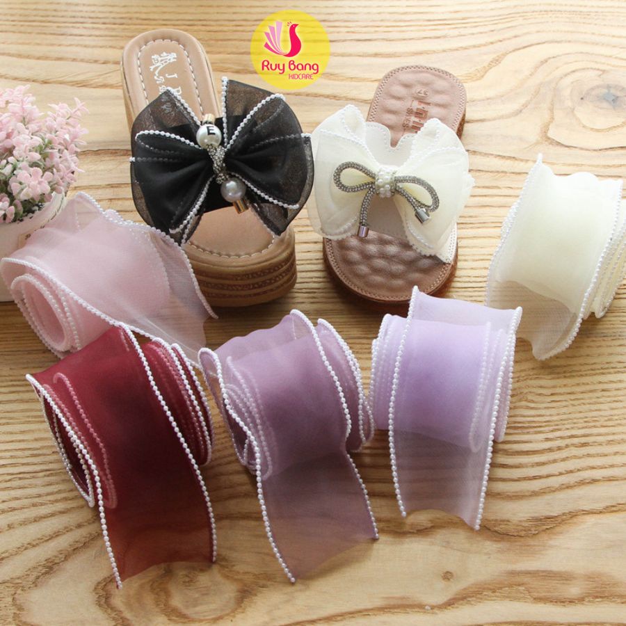 Ruy băng voan viền trai cao cấp size 6cm RB2221