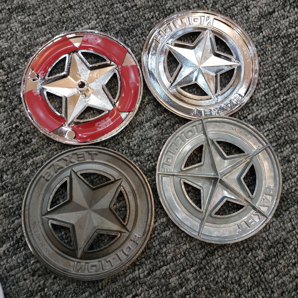 [Mã LIFEAUMAY giảm 10% tối đa 30k đơn 150k] Logo ngôi sao Texsas Edition 3D dán xe tròn 7.6cm