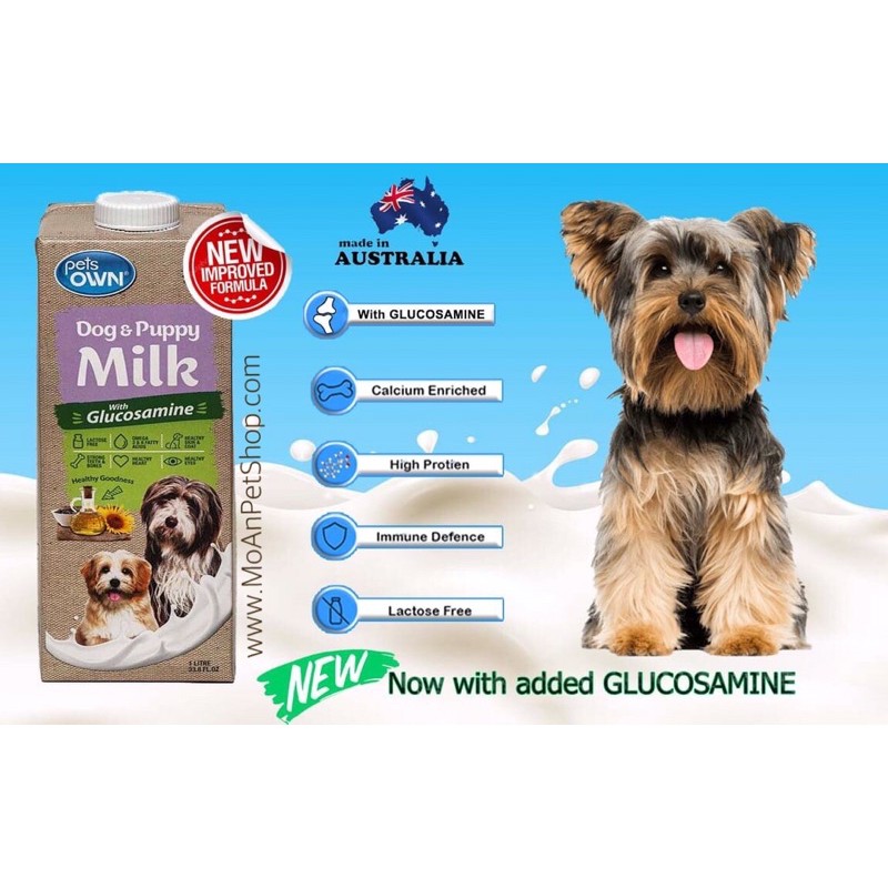 Sữa Tươi cho Cún &amp; Mèo Pets On Glucosamin Úc 1L