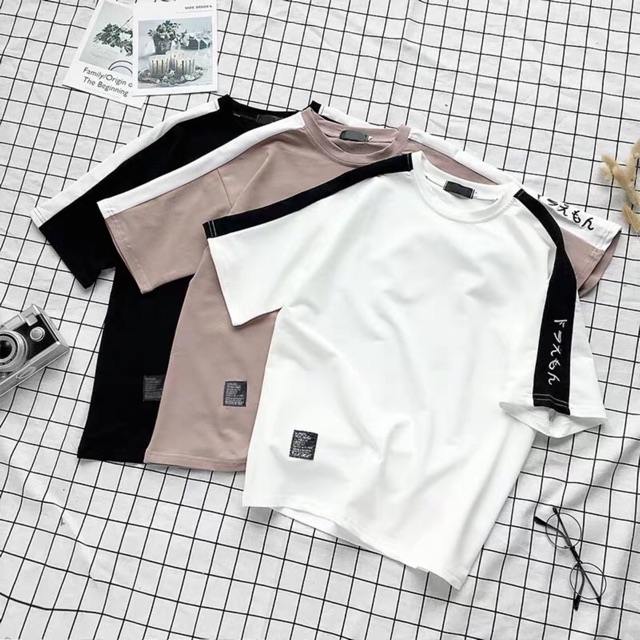 Áo thun tay lỡ unisex form rộng Thêu Chữ Nhật nam nữ phong cách ulzzang Wind | BigBuy360 - bigbuy360.vn