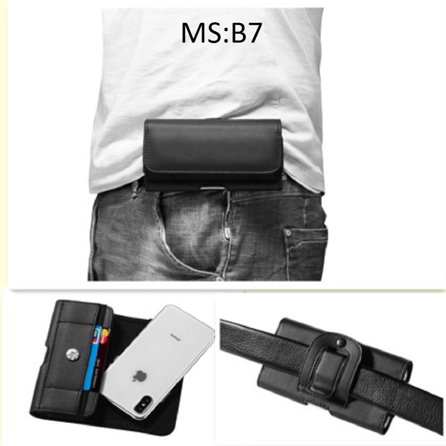 Bao da đựng điện thoại, Túi Da Đựng Điện Thoại đeo thắt lưng kiểu Ngang MÃ B7 nhiều Size | BigBuy360 - bigbuy360.vn