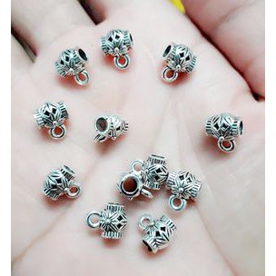 Charm bạc cổ lùa - xỏ ngang : 50g / gói = 23k [ sỉ charm giá rẻ ]