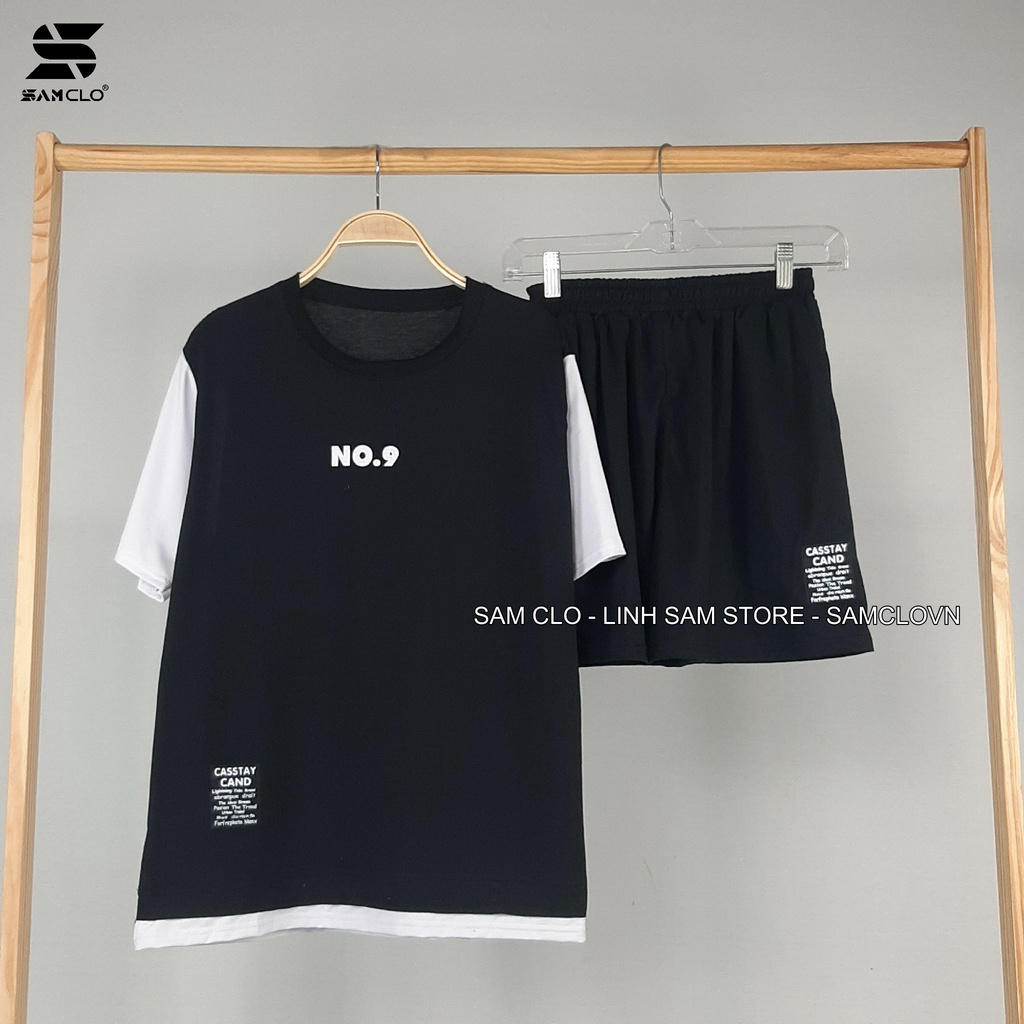 Set đồ bộ mặc nhà - áo thun nữ tay lỡ + quần đùi SAM CLO freesize form rộng NO.9