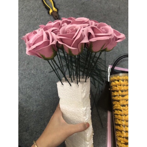 100 cành kẽm cắm hoa sáp,hoa giấy dài 40cm,60cm
