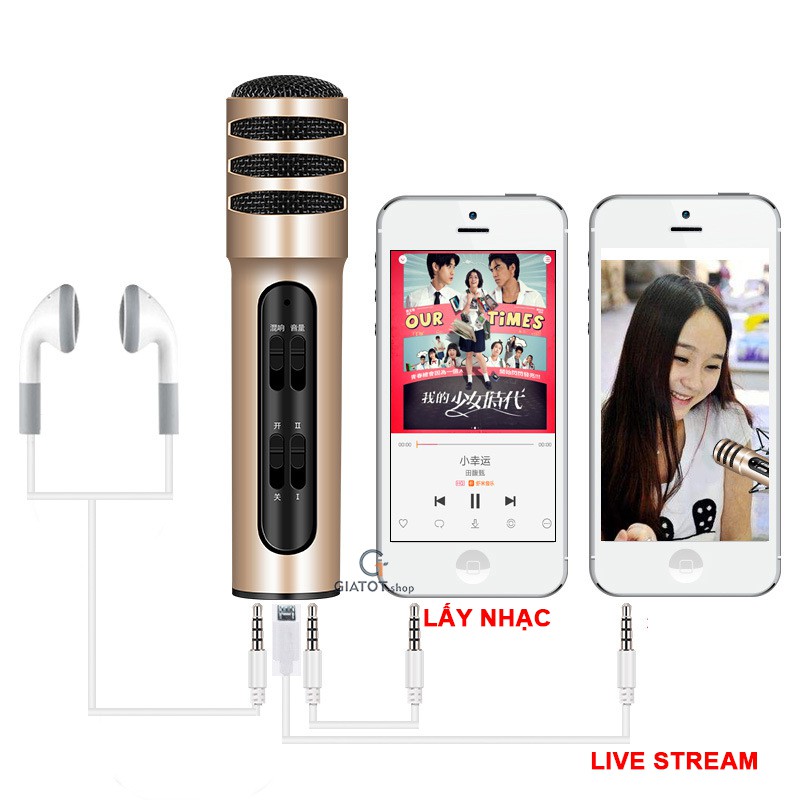 Bộ micro thu âm cầm tay đa năng livetream karaoke C7,C11,C16,C25