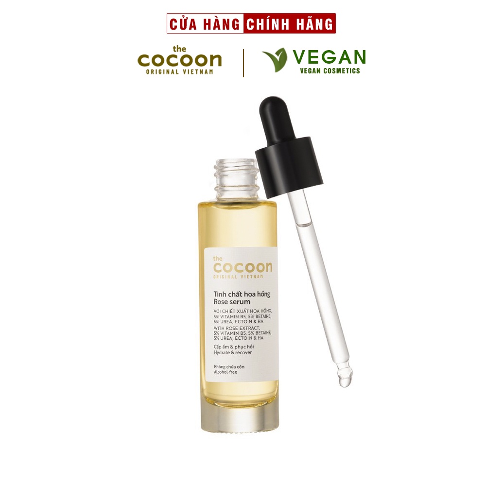 Tinh chất hoa hồng cocoon 30ml (rose serum) thuần chay