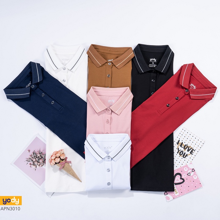 Áo phông polo nữ chất Pima YODY thanh lịch, Áo thun polo nữ kiểu dáng basic, siêu mềm mịn, thoáng mát - APN3010 | BigBuy360 - bigbuy360.vn