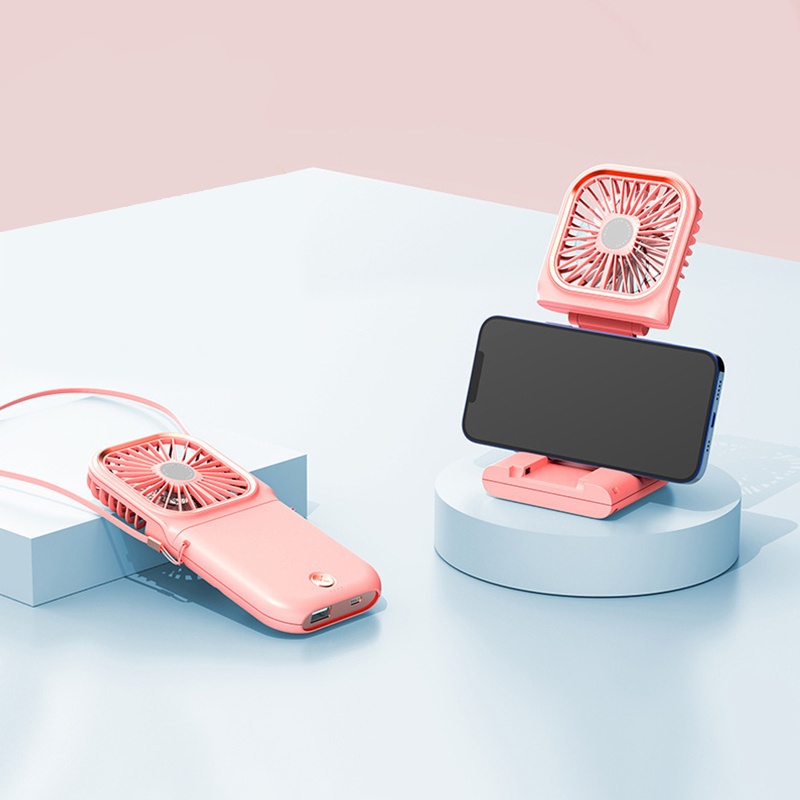 Quạt Đeo Cổ Cá Nhân 2 Trong 1 Có Thể Sạc Lại Bằng Cổng USB Yên Tĩnh